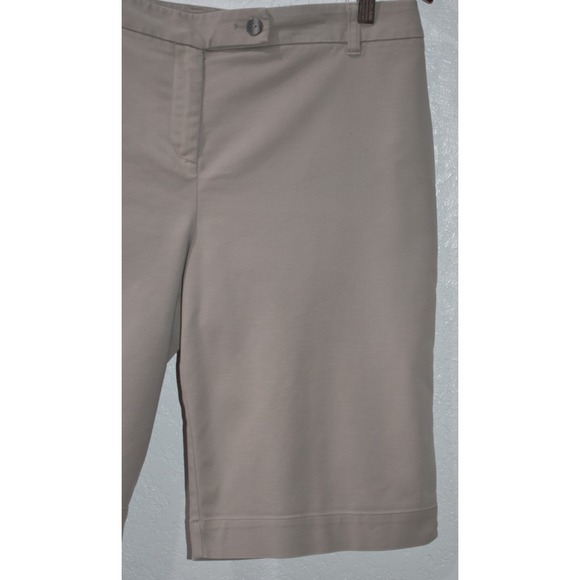 Chicos 2/Large Bermuda Shorts Flat Front Cotton Stretch Modest 11.5 inch inseam - Picture 11 of 16
